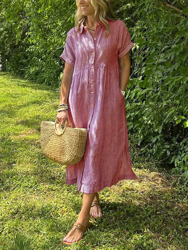 Nicole | Elegant Striped Dress