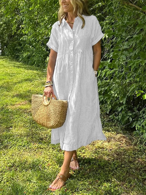 Nicole | Elegant Striped Dress