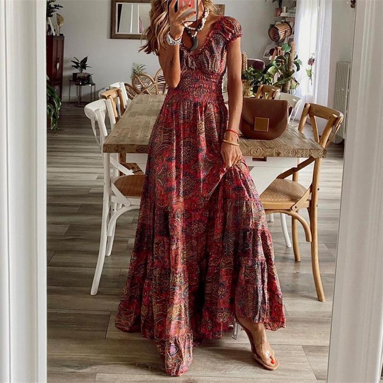 Sienna | Bohemian Floral Maxi Dress