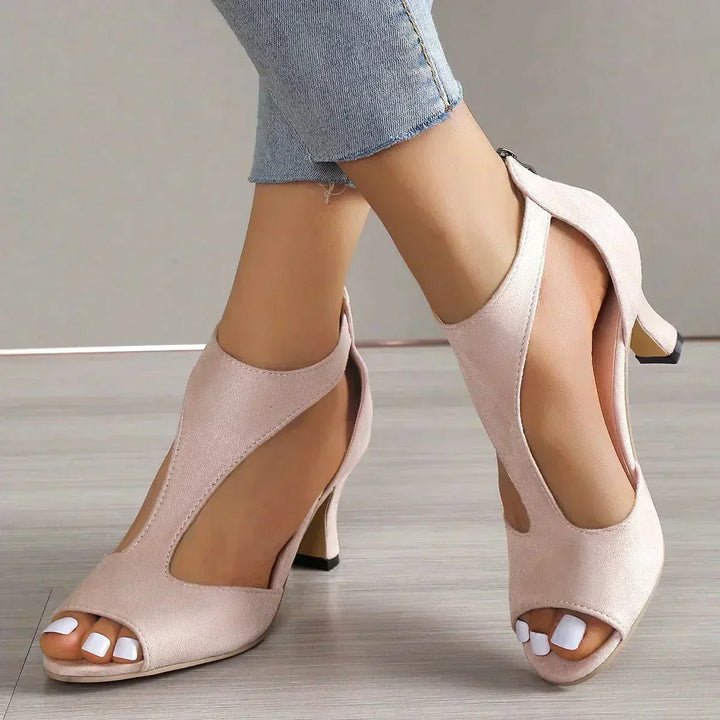 Bella | Chic Back Zipper Stiletto Sandals