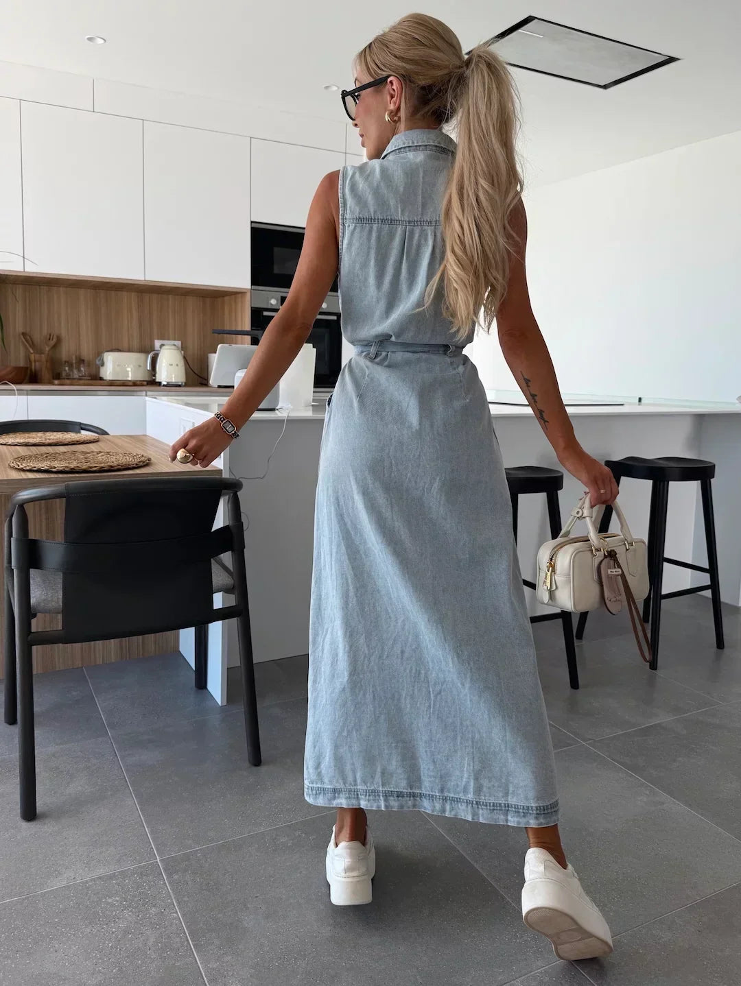 Sable | Denim Maxi Dress