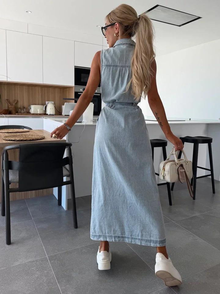 Sable | Denim Maxi Dress