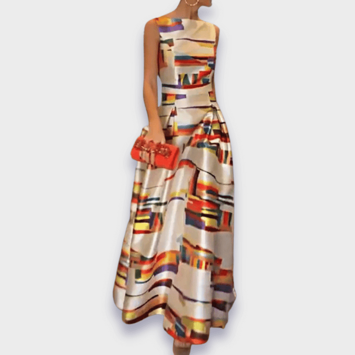 Thessaly | Geometric Long Dress