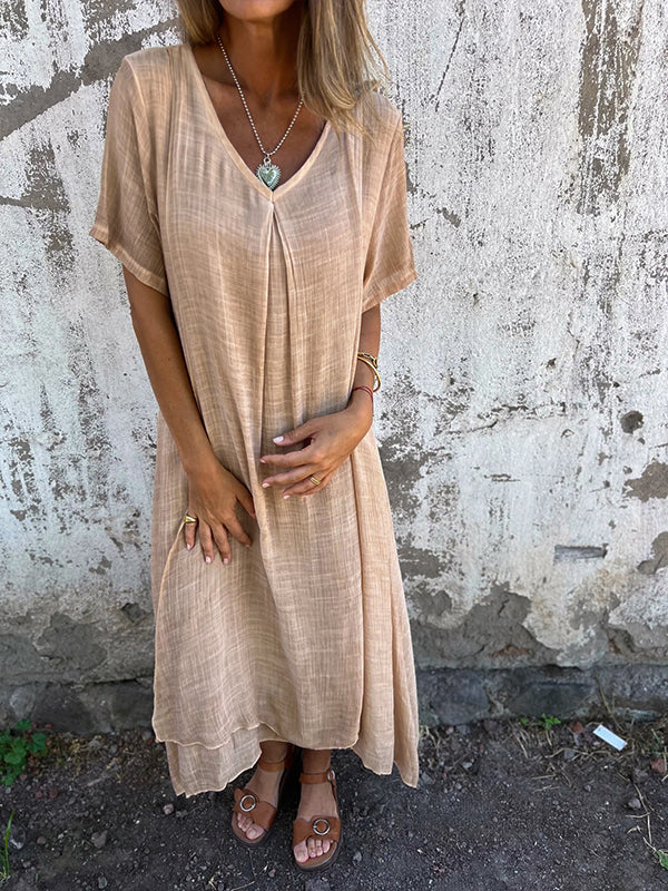 Liora | Loose V-Neck Dress