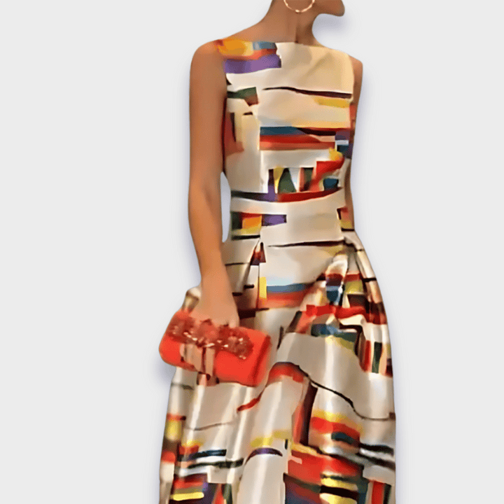 Thessaly | Geometric Long Dress