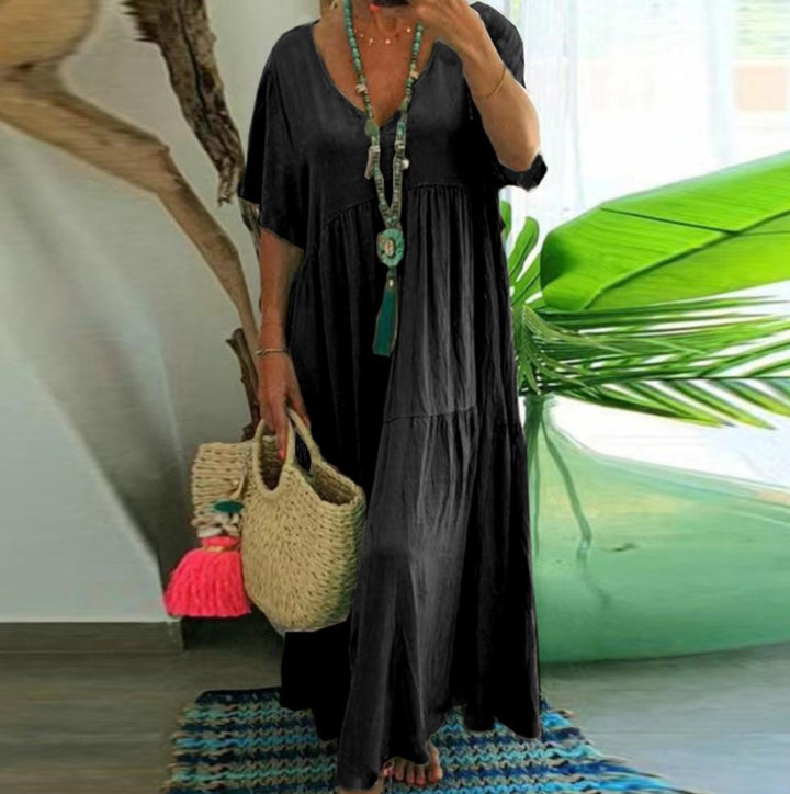 Nora | Casual V-Neck Maxi Dress