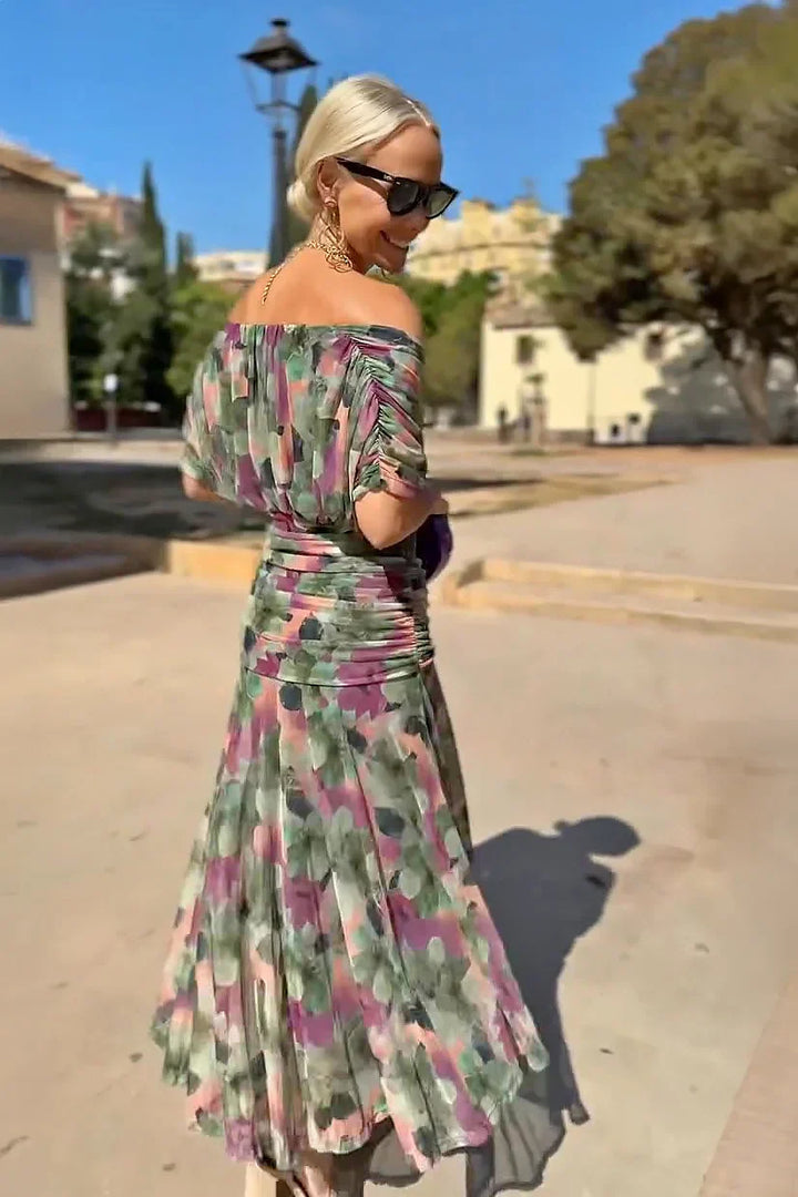 Monica | Fantasy Floral V-Neck Maxi Dress