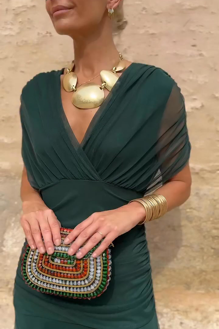 Monica | Fantasy Floral V-Neck Maxi Dress