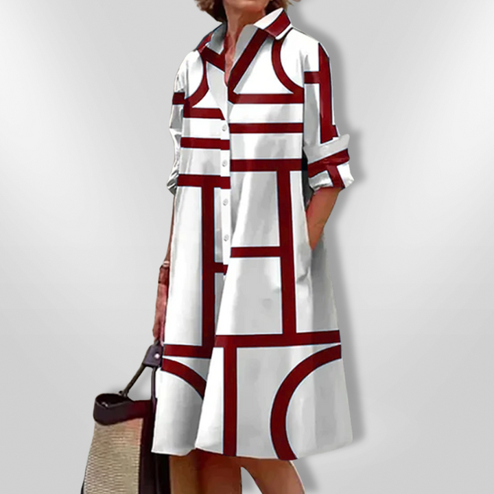 Mirabel | Geometric Pattern Dress