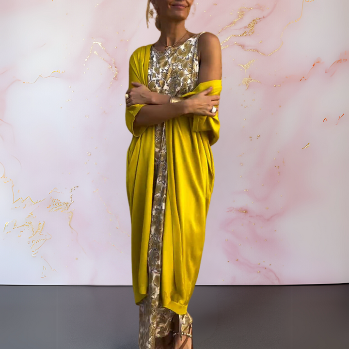 Azaria | Elegant Dress with Cardigan