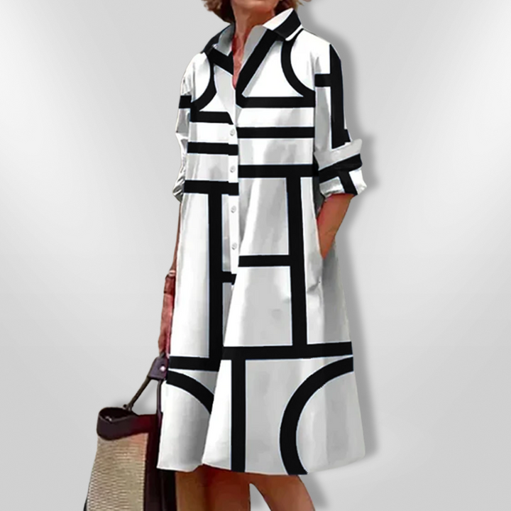 Mirabel | Geometric Pattern Dress