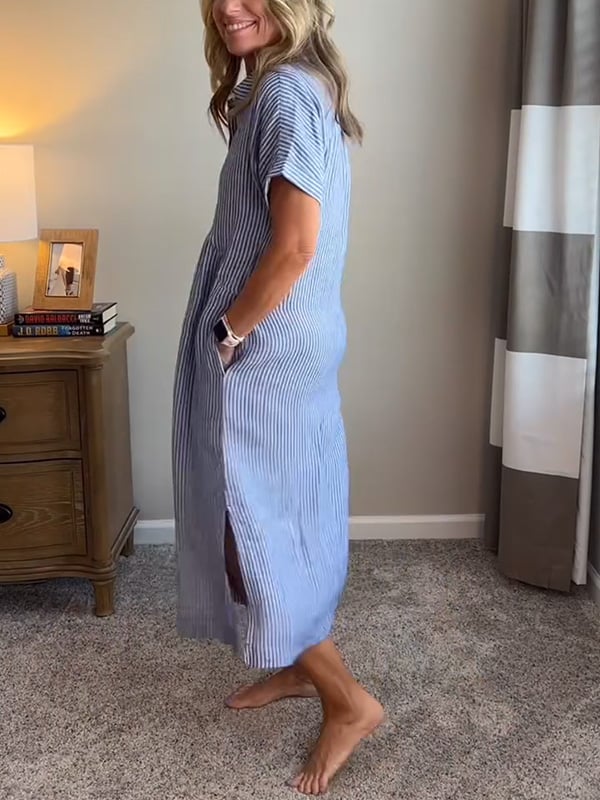 Nicole | Elegant Striped Dress