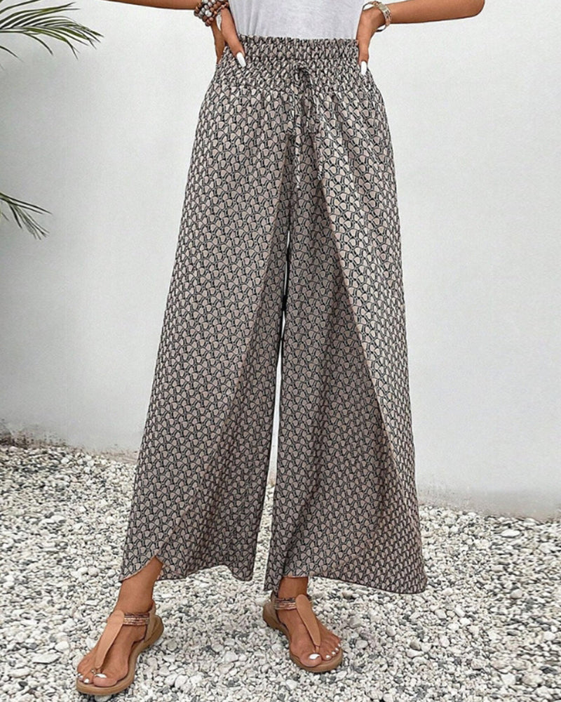 Zara | Frilled Printed Trousers