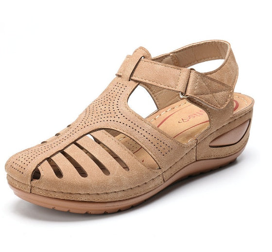 Anne | Leather Retro Orthopedic Sandals
