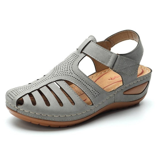 Anne | Leather Retro Orthopedic Sandals