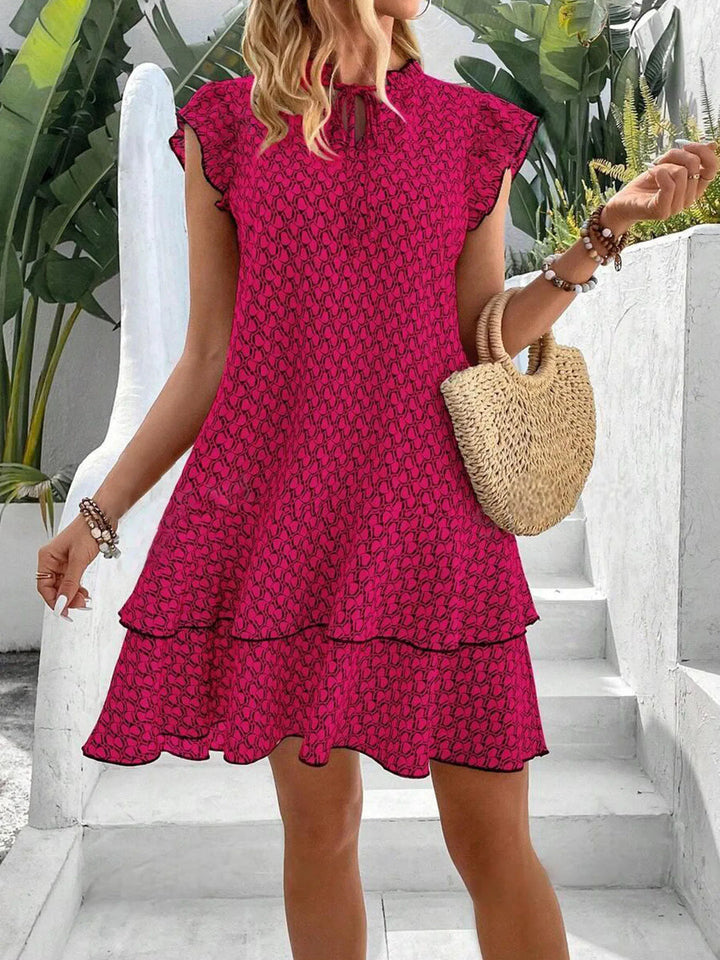 Evelyn | Elegant Floral Dress with Tummy Coverage