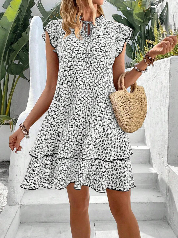Evelyn | Elegant Floral Dress with Tummy Coverage
