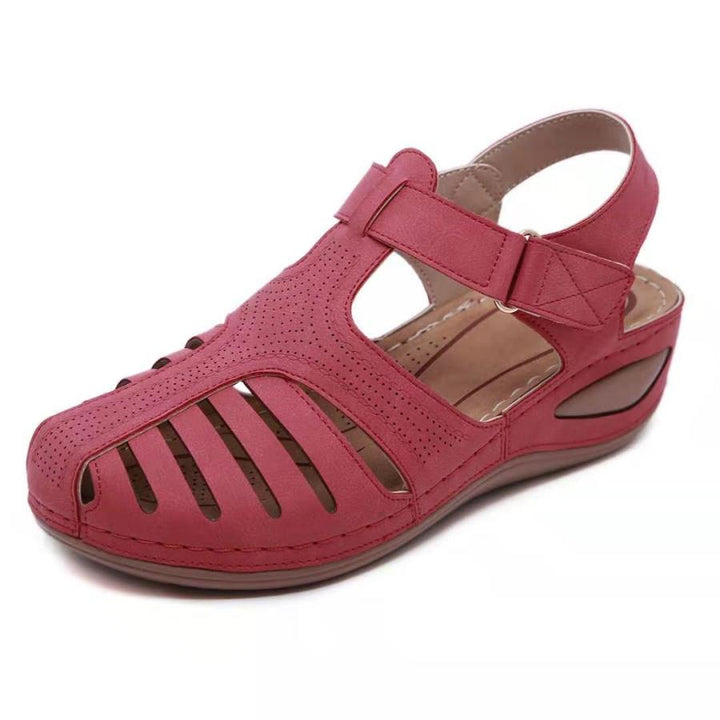 Anne | Leather Retro Orthopedic Sandals
