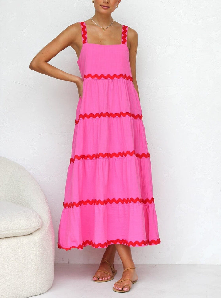 Hannah | Pink Midi Dress