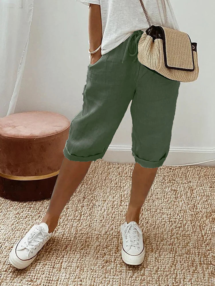 Lauren | Relaxed Linen-Blend Shorts