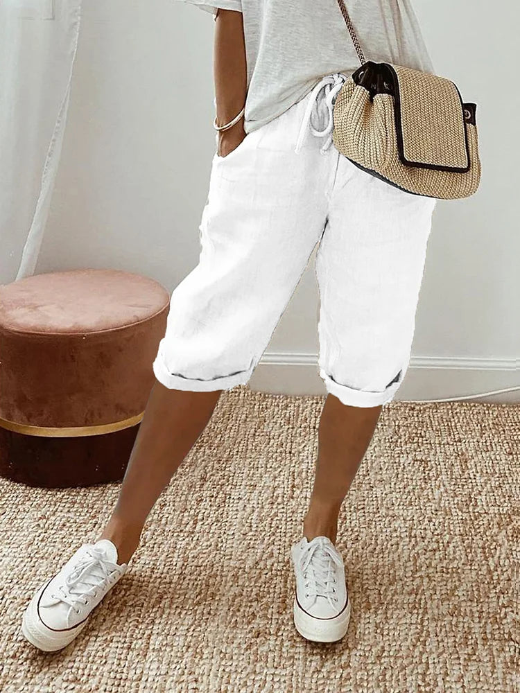 Lauren | Relaxed Linen-Blend Shorts