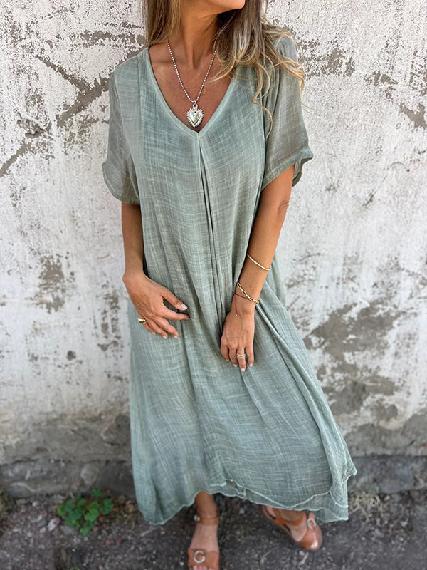 Liora | Loose V-Neck Dress