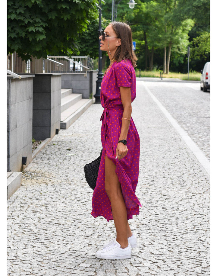 Harper | Floral Wrap Midi Dress