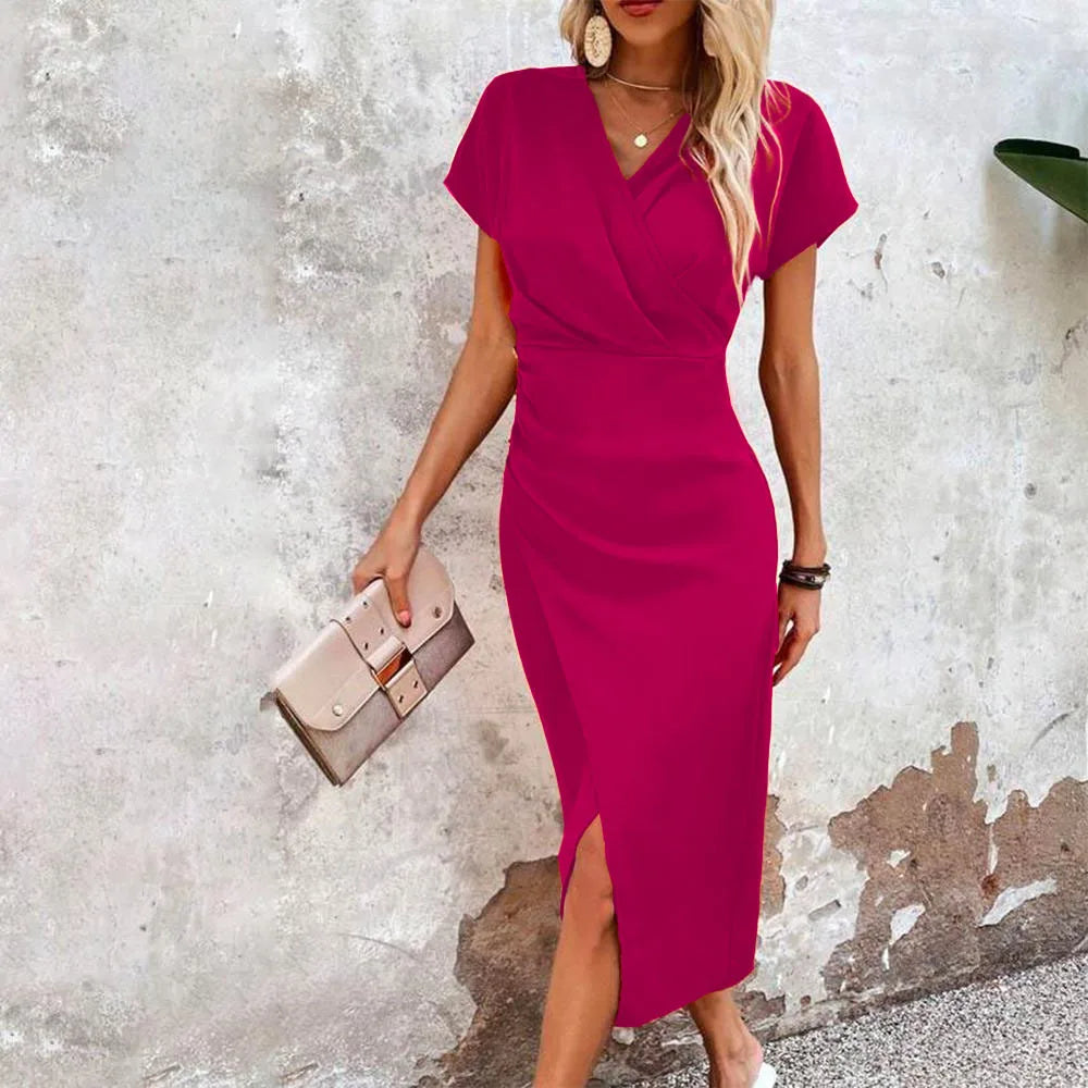 Maggie | Elegant Midi Wrap Dress