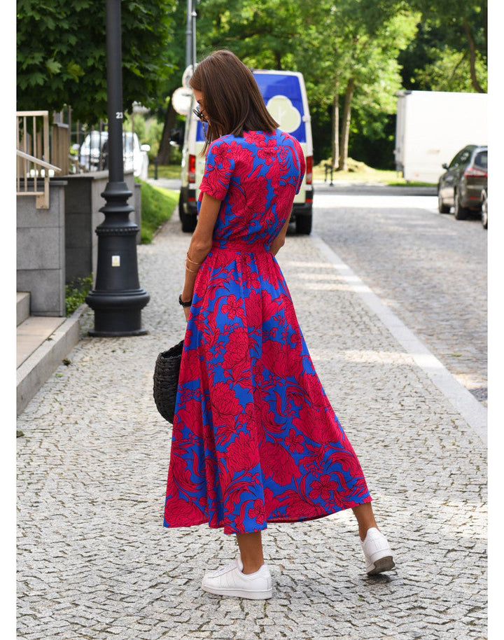Harper | Floral Wrap Midi Dress