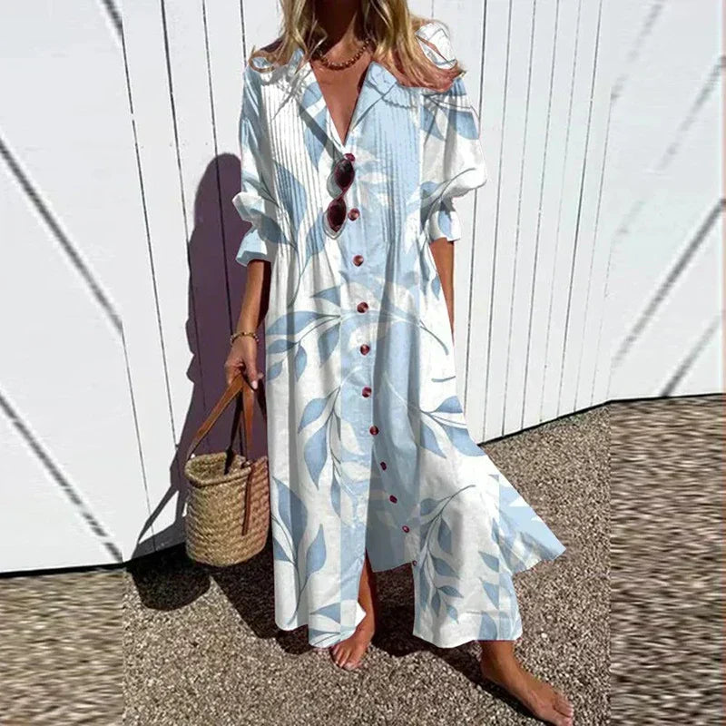 Cassidy | Boho Puff Sleeve Maxi Dress
