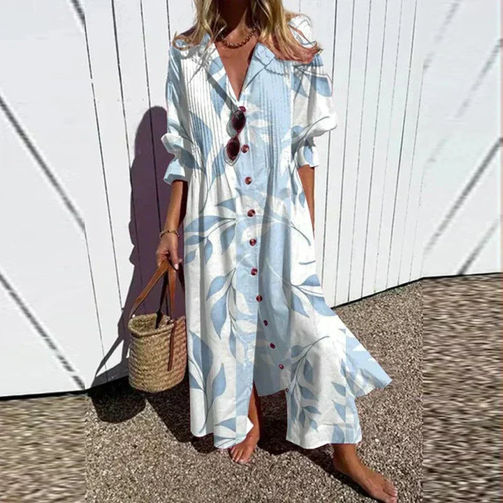 Cassidy | Boho Puff Sleeve Maxi Dress