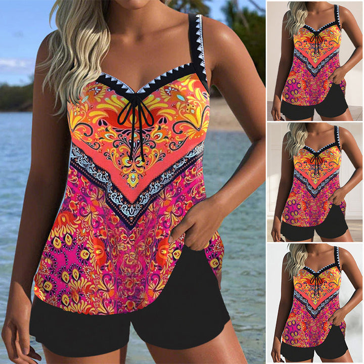 Adalyn | Floral Print Tankini Set