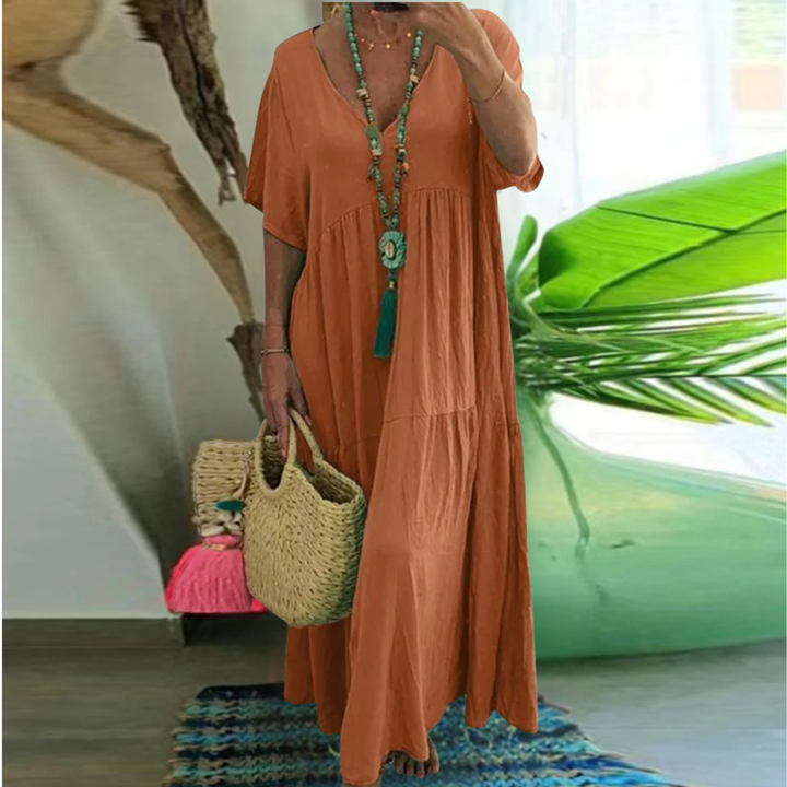 Nora | Casual V-Neck Maxi Dress