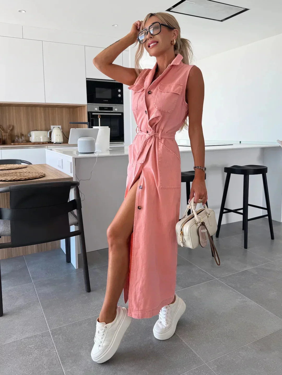 Sable | Denim Maxi Dress
