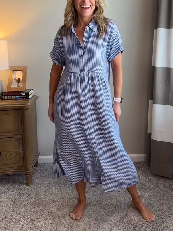 Nicole | Elegant Striped Dress