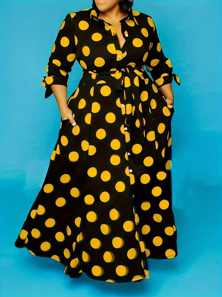 Allegra | Elegant Polkadot Dress