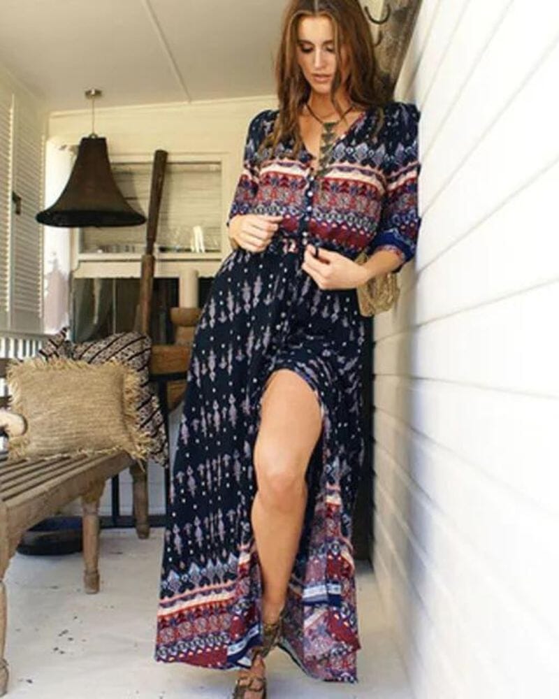 Borina | Bohemian Floral Dress