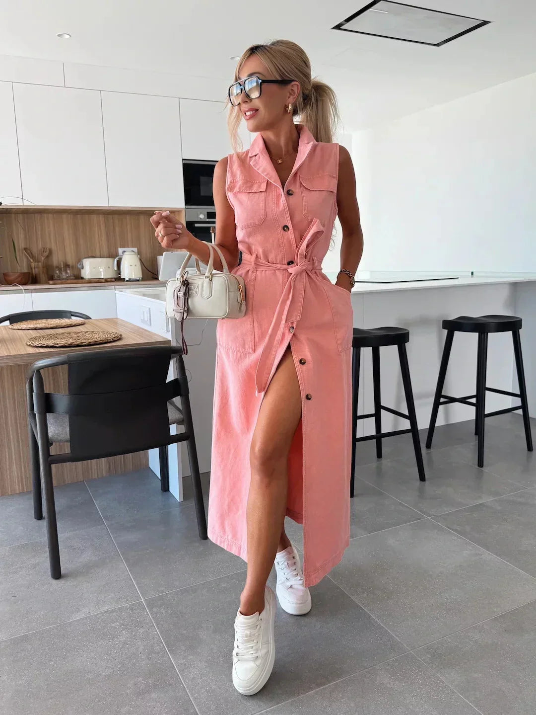 Sable | Denim Maxi Dress