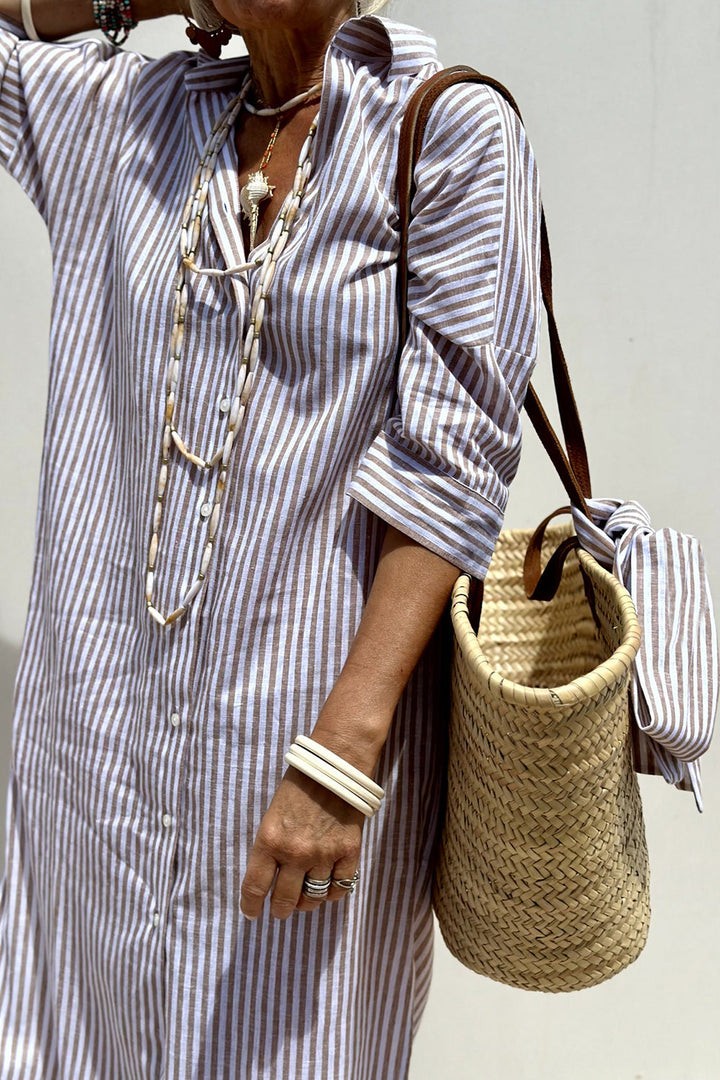 Ayla | Striped Shirt Dress