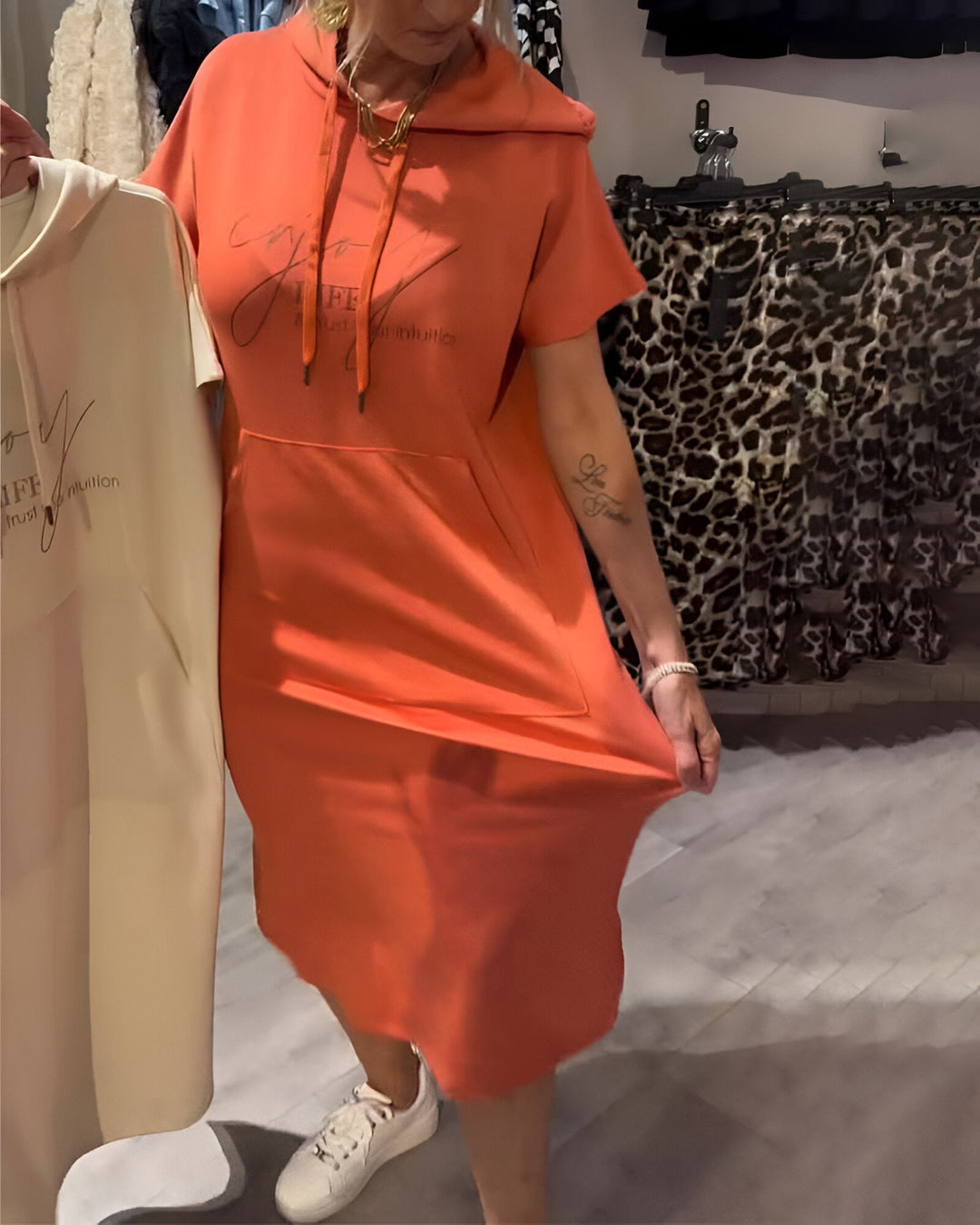 Audrey | Casual Dress with Hood