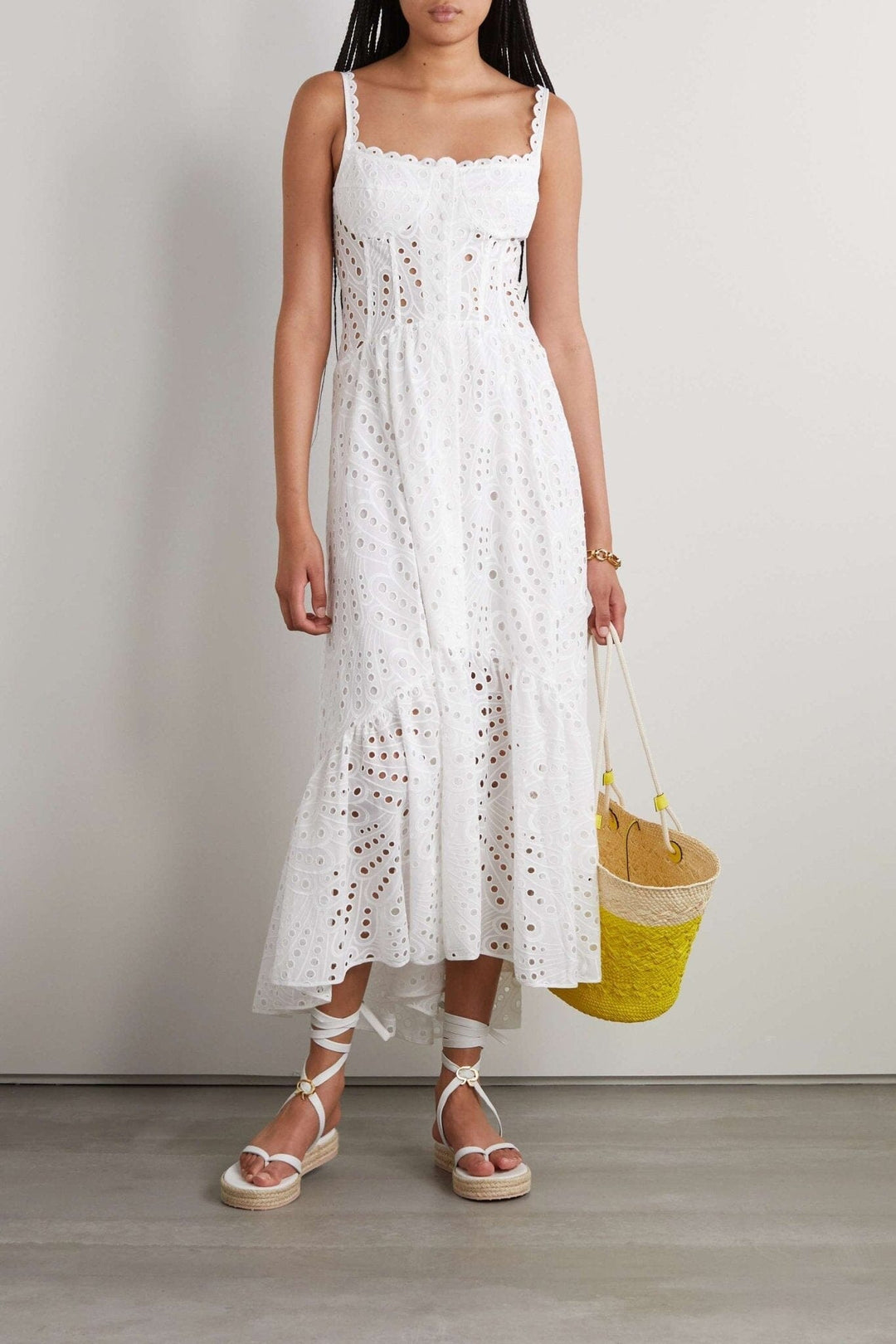 Dolly | Lace Midi Bustier Dress