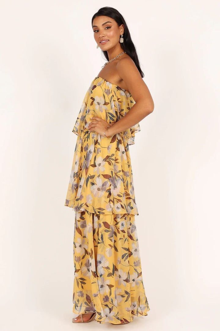 Elsie | Layered Strapless Maxi Dress