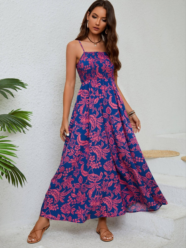 Emma | Floral Print Gathered Cami Dress