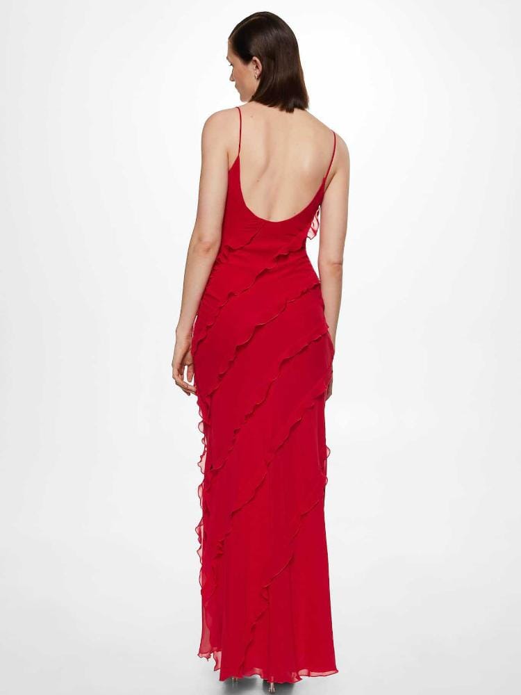 Eve | Ruched Chiffon Maxi Dress