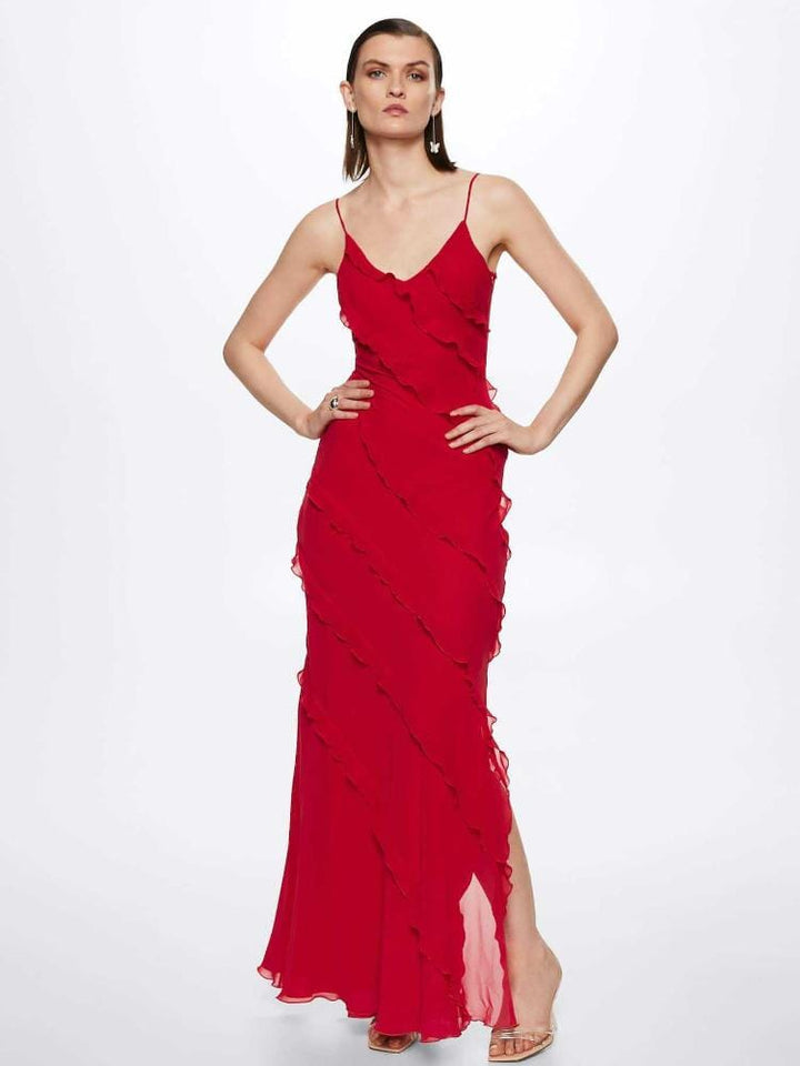 Eve | Ruched Chiffon Maxi Dress