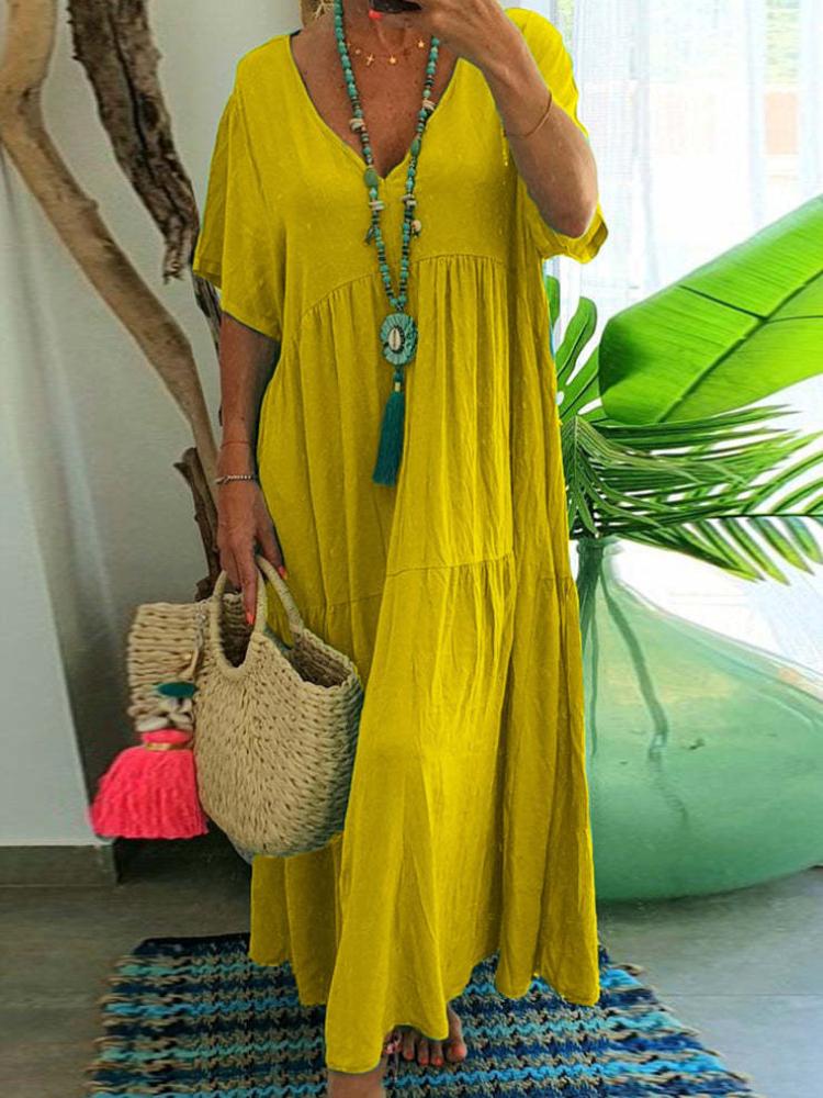 Nora | Casual V-Neck Maxi Dress