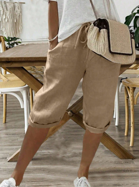 Lauren | Relaxed Linen-Blend Shorts