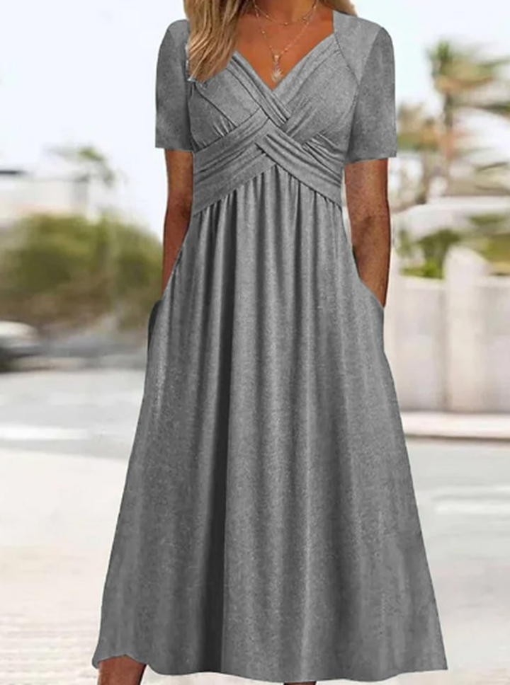 Mona | Figure Flattering Maxi Dress with Pockets