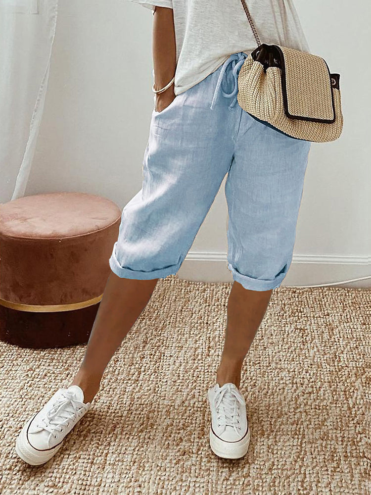 Lauren | Relaxed Linen-Blend Shorts