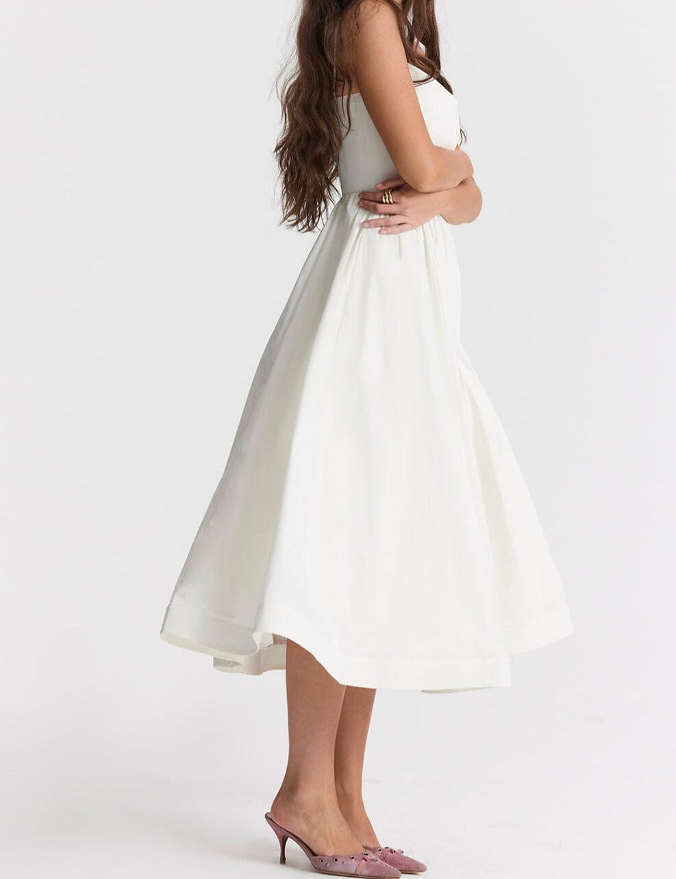 Paige | Elegant Dress with Skirt Detailing